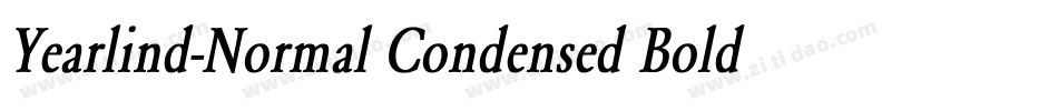 Yearlind-Normal Condensed Bold Italic字体转换